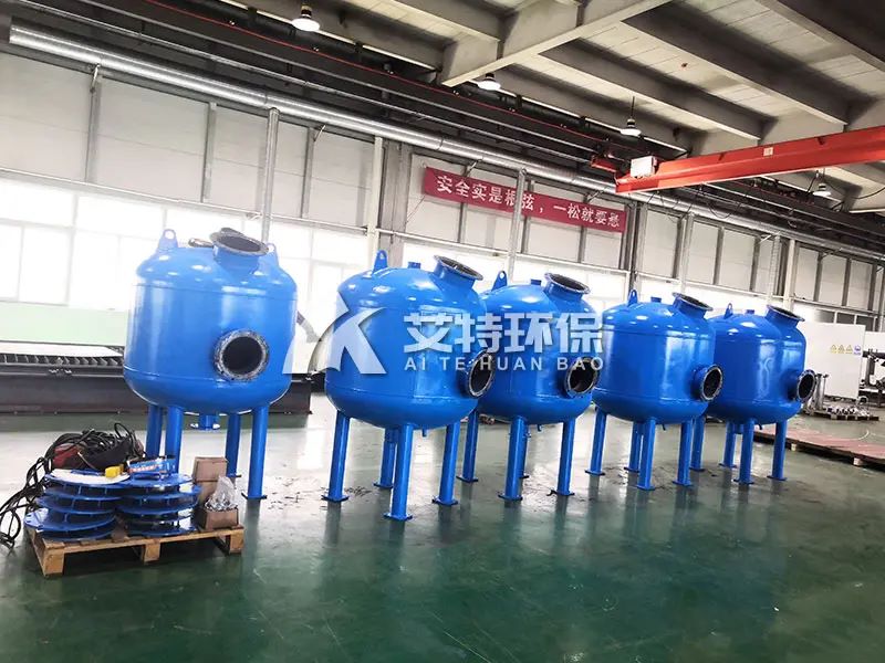 DN2000碳钢衬胶石英砂过滤器
